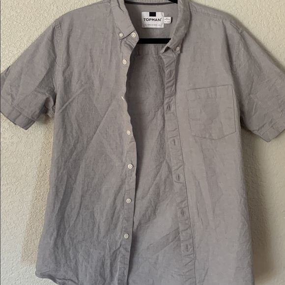 NORDSTROM TOPMAN gray men’s medium button up shirt - Picture 1 of 2